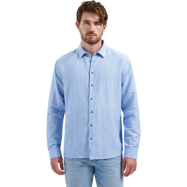 No Excess Shirt vertical small stripe with li blue 31470227SN-030 large