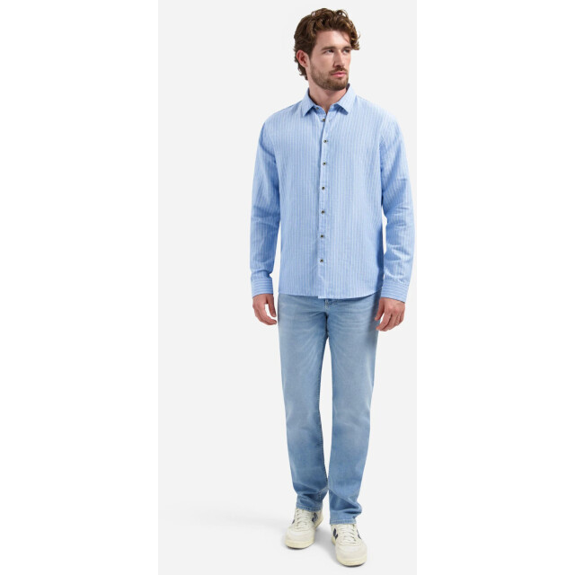 No Excess Shirt vertical small stripe with li blue 31470227SN-030 large