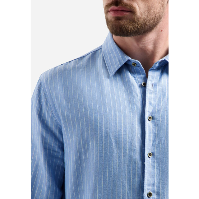 No Excess Shirt vertical small stripe with li blue 31470227SN-030 large