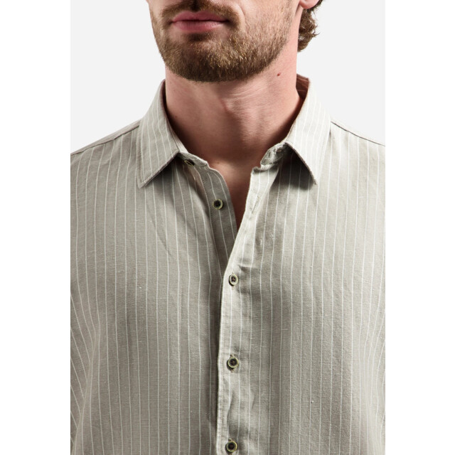 No Excess Shirt vertical small stripe with li taupe 31470227SN-044 large