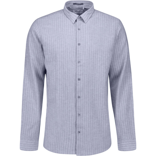 No Excess Shirt vertical small stripe with li indigo blue 31470227SN-136 large