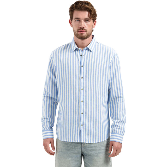 No Excess Shirt vertical big stripe with line blue 31470224-030 large
