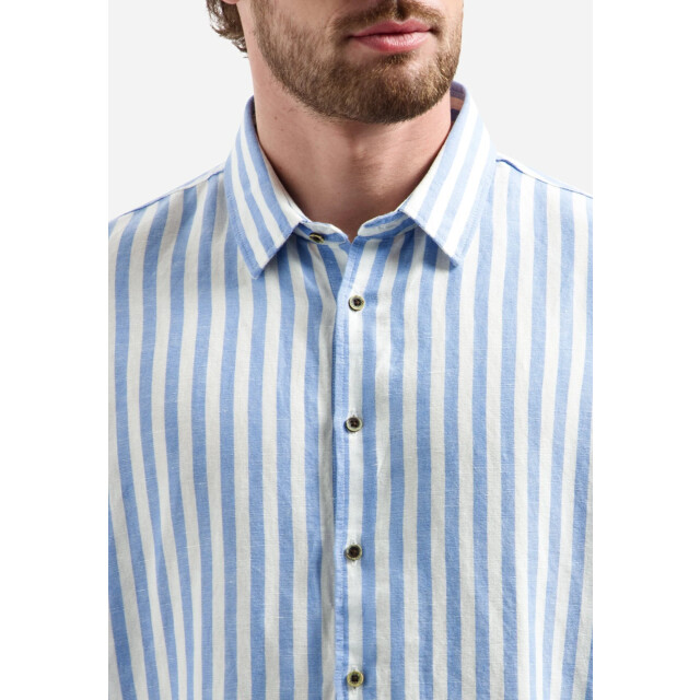 No Excess Shirt vertical big stripe with line blue 31470224-030 large