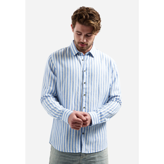 No Excess Shirt vertical big stripe with line blue 31470224-030 large