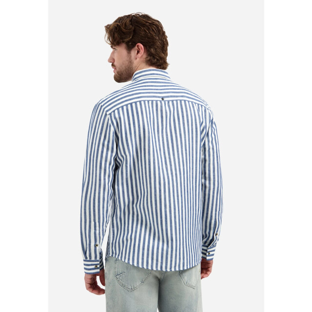 No Excess Shirt vertical big stripe with line indigo blue 31470224-136 large