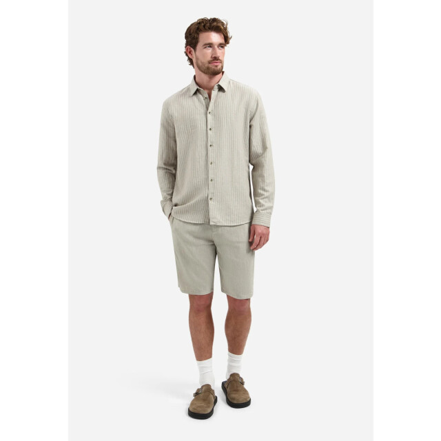 No Excess Shirt vertical small stripe with li taupe 31470227SN-044 large