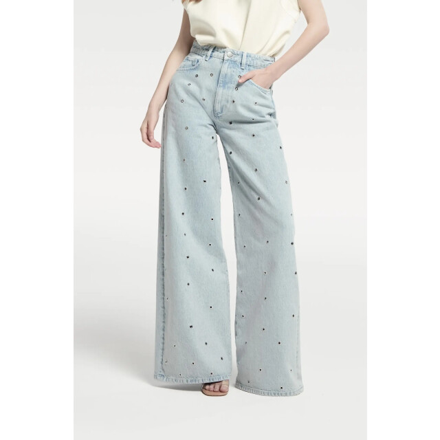 Homage to Denim Palazzo jeans with eyelets Palazzo jeans with eyelets large