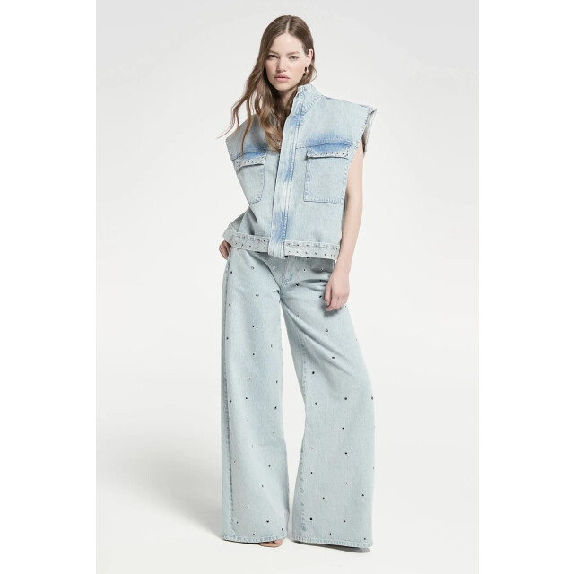 Homage to Denim Palazzo jeans with eyelets Palazzo jeans with eyelets large