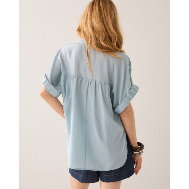 Summum blouse short sleeves viscose cotton 2s3484-12370 431 glacier blue 06613.240.0015 large