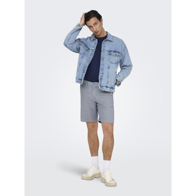 Only & Sons onsmark 0011 cotton linen shorts no 22024940 flint 05414.938.0061 large