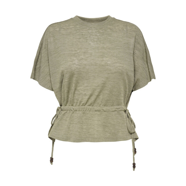 Only Onlpearl ss elastic waist top jrs army 4382.26.0017 large