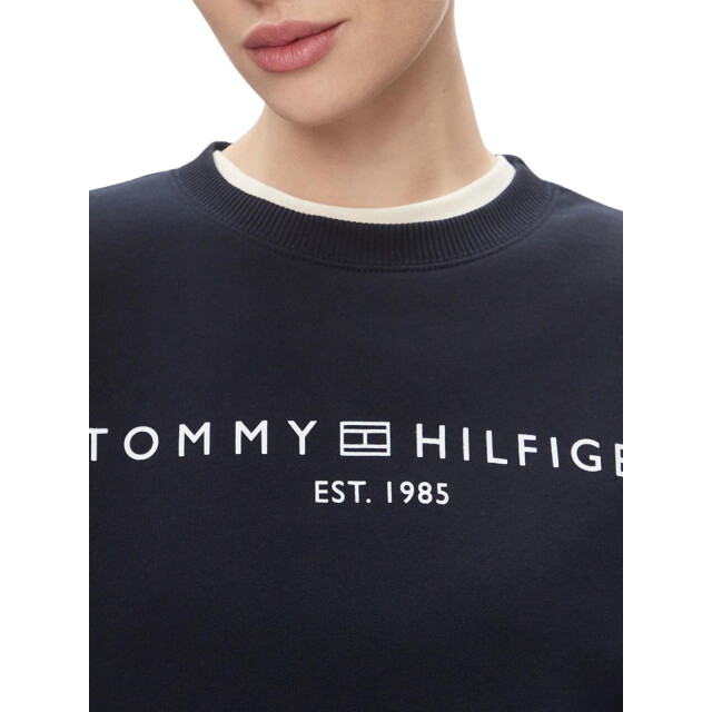Tommy Hilfiger Dames logo katoenmix regular sweatshirt UTNA366_navyblue large