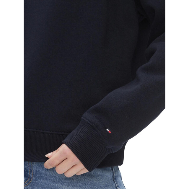Tommy Hilfiger Dames logo katoenmix regular sweatshirt UTNA366_navyblue large