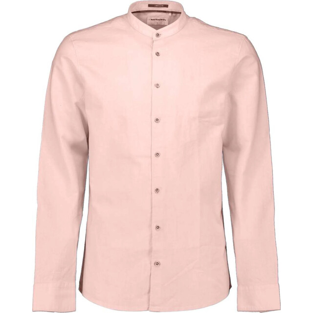 No Excess Shirt with linen granddad soft pink 31470218SN-163 large