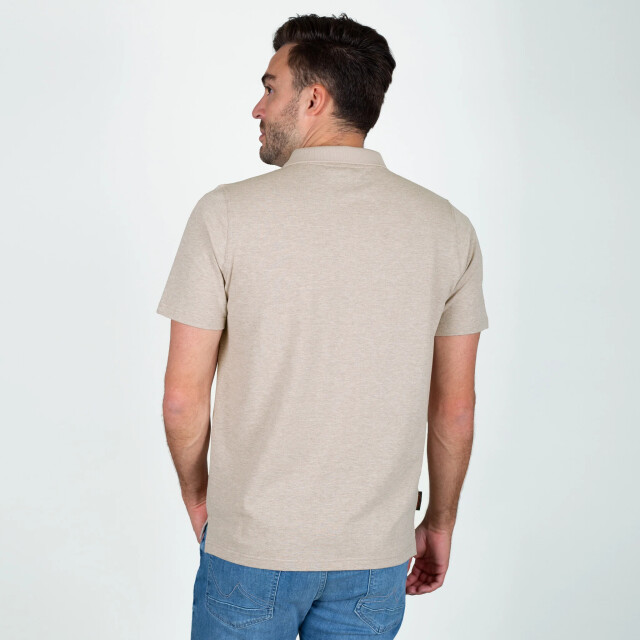 Q1905 Polo shirt willemstad zand melange QM2663909-842-1 large