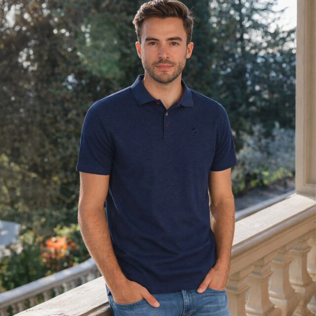 Q1905 Polo shirt willemstad donker melange QM2663909-670-1 large