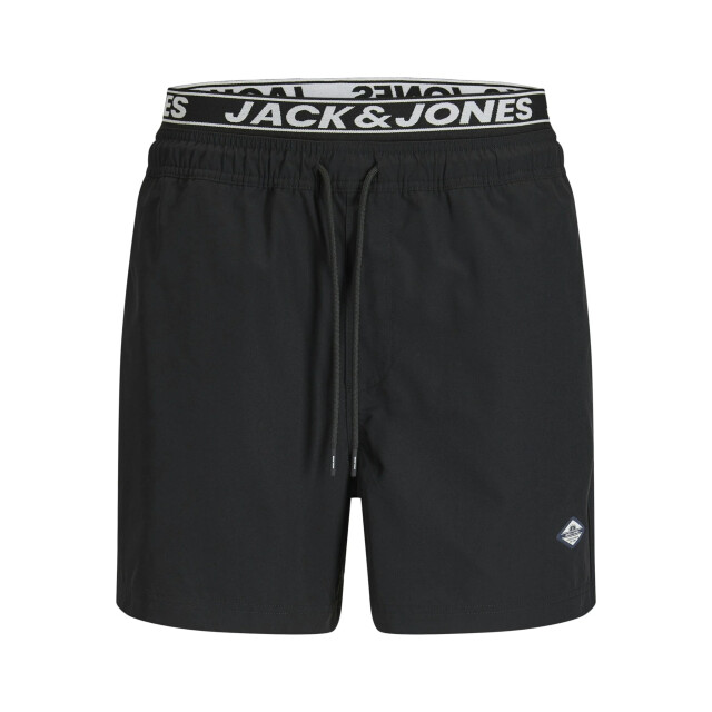 Jack & Jones Heren zwemshort jpstmaui surf dubbele waistband effen 12291404-Black large