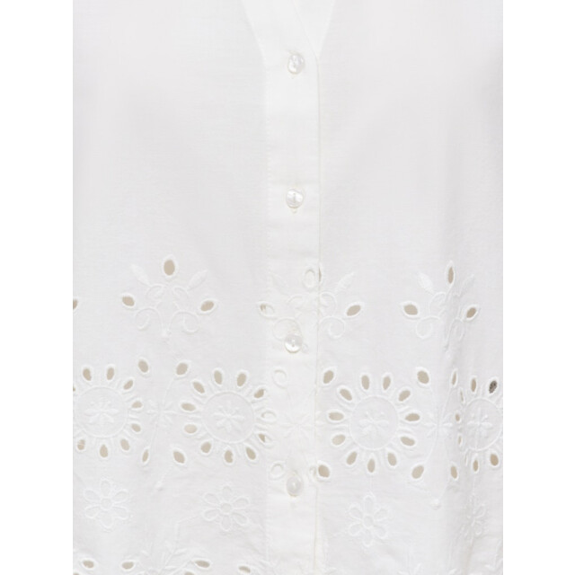 Jacqueline de Yong Jdymarina 24 embroidery shirt wvn off-white 4309.02.0041 large