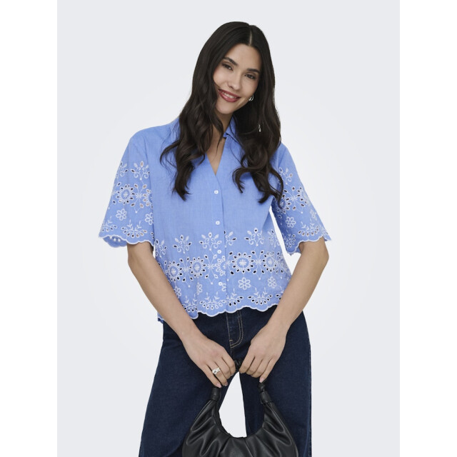 Jacqueline de Yong Jdymarina 24 embroidery shirt wvn licht 4309.31.0052 large