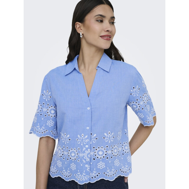 Jacqueline de Yong Jdymarina 24 embroidery shirt wvn licht 4309.31.0052 large