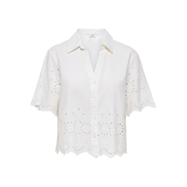 Jacqueline de Yong Jdymarina 24 embroidery shirt wvn off-white 4309.02.0041 large