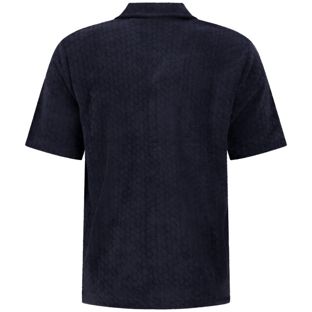 Lyle and Scott Honeycomb toweling shirt navy 5319.37.0005 large