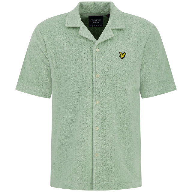 Lyle and Scott Honeycomb toweling shirt mint 5319.21.0005 large