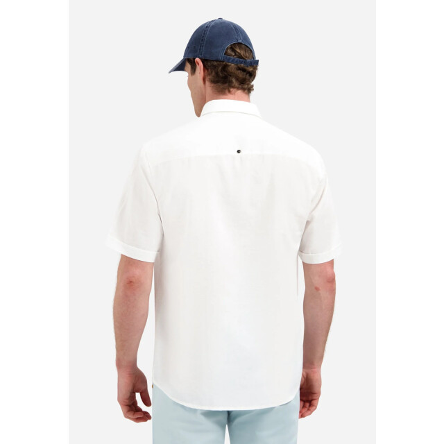 No Excess Shirt short sleeve h linen white 31480321SN-010 large