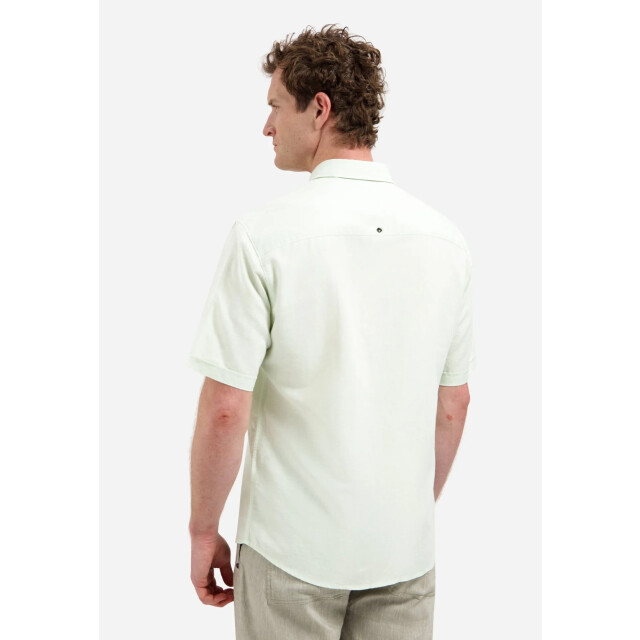 No Excess Shirt short sleeve with linen seagreen 31480321SN-057 large