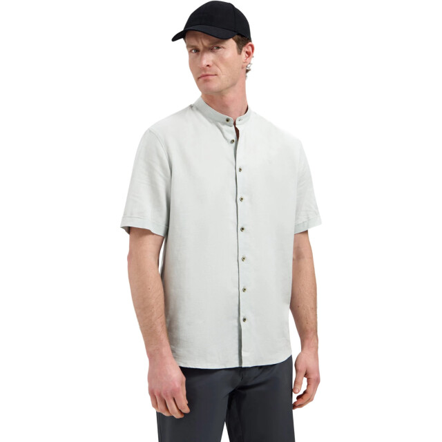 No Excess Shirt short sleeve granddad with li dusty green 31480326SN-159 large