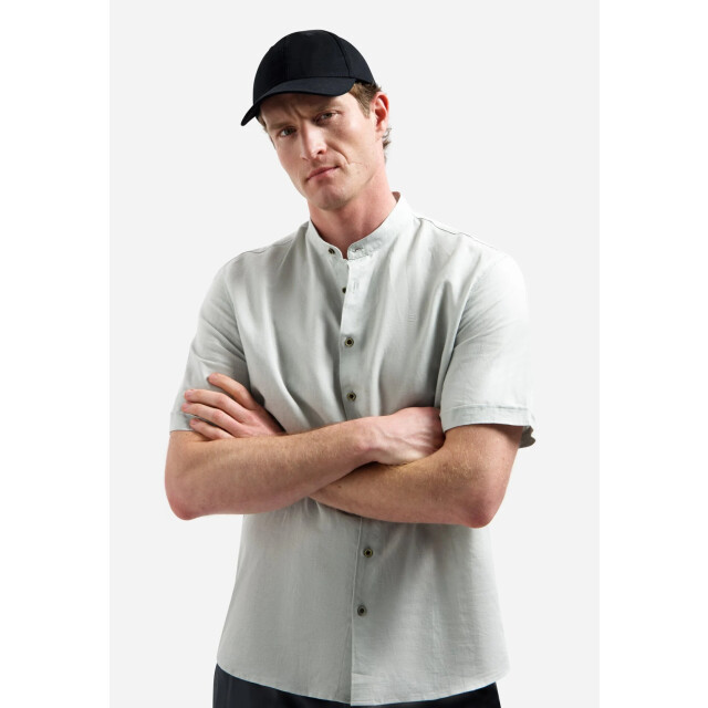 No Excess Shirt short sleeve granddad with li dusty green 31480326SN-159 large