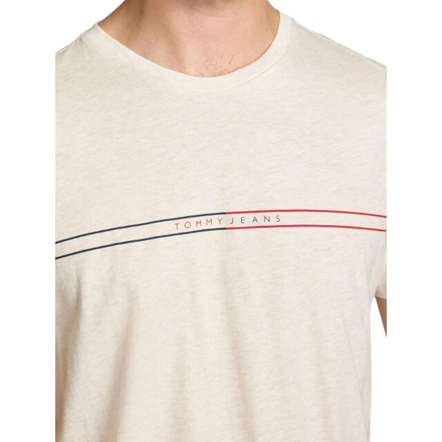 Tommy Hilfiger Effen t-shirt heren (5-pack) UTNA1168_ecru large