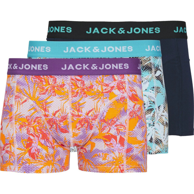 Jack & Jones heren boxershort damian 3-pack marineblauw/multicolour/paars maat s 12252527 large