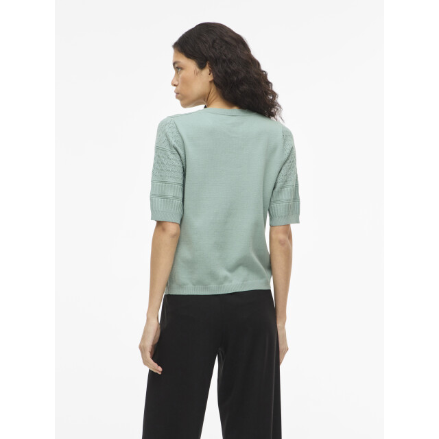 Vila Vimilos s/s o-neck pointelle top - 14114746 large