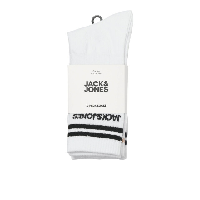 Jack & Jones Heren sokken jacollie statement 3-pack wit 12296242 large