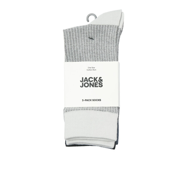 Jack & Jones Heren sokken jacbryan effen 3-pack zwart/blauw/grijs 12288741 large