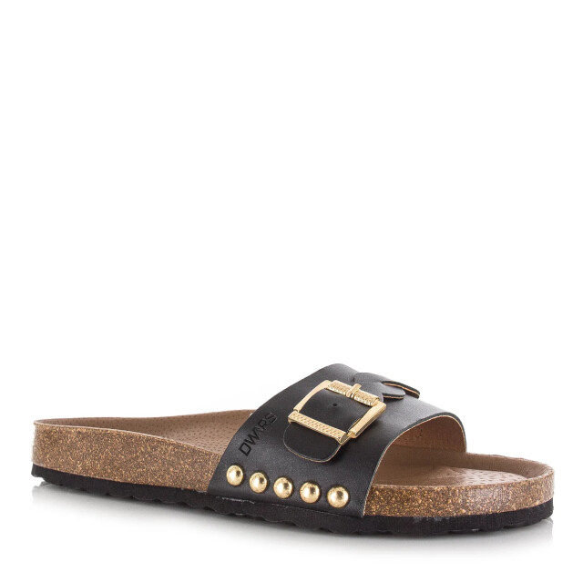 DWRS Label Java black slippers met gesp slippers met gesp dames S2849-02 2202 large