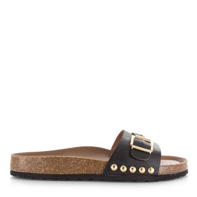 DWRS Label Java black slippers met gesp slippers met gesp dames S2849-02 2202 large