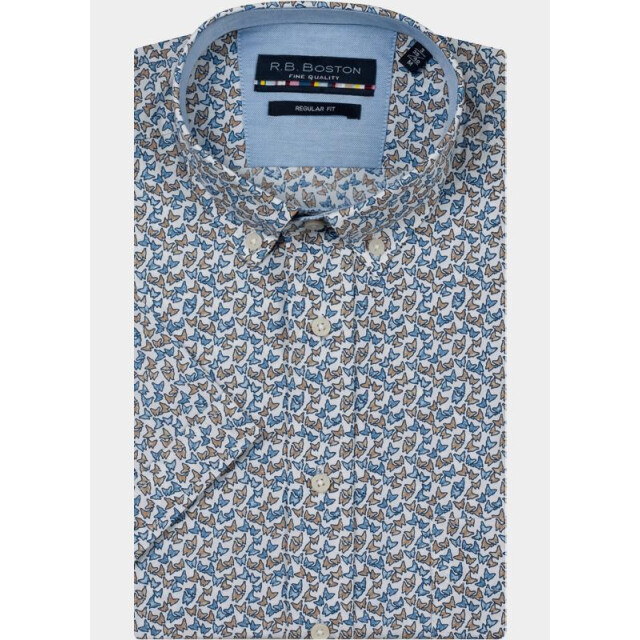 R.B. Boston Overhemd korte mouw heren marshall ss button down 616670/617 207434 large