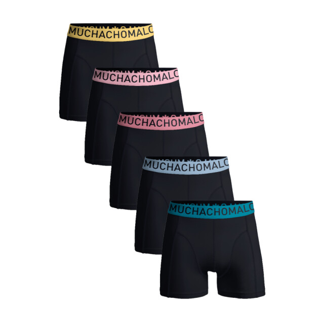 Muchachomalo 5-pack solid1010 black - boxers Black/5-Pack Solid1010 large