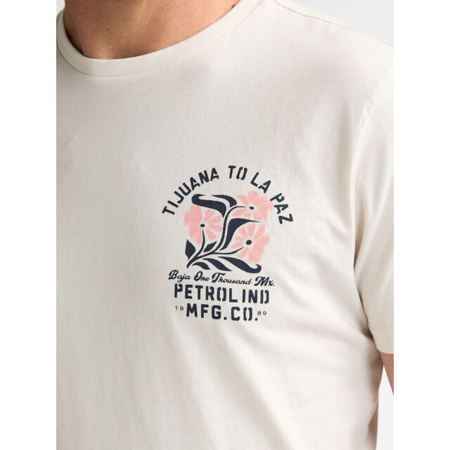 Petrol Industries Men t-shirt ss classic print ecru 5339.03.0048 large