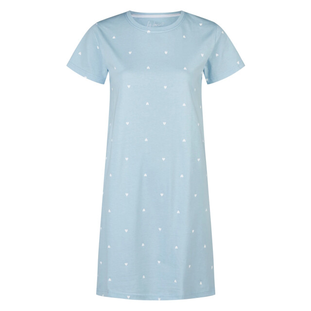 By Louise Dames lang nachthemd korte mouw hartjes BL-6297-02 large