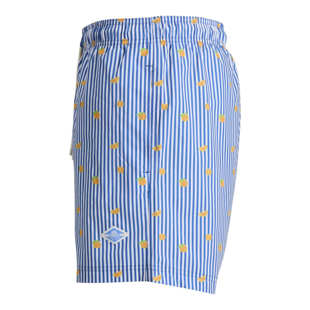 Jack & Jones Heren zwemshort jpstmaui breeze gestreept sinaasappel 12291425-Delft large