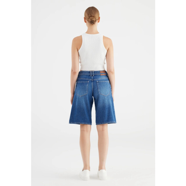 Cup of Joe Wide straight denim short; %100 co; l00; 114 blue denim 4150.35.0164 large
