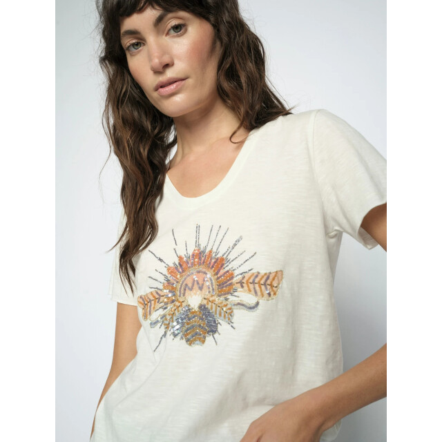 Mos Mosh 180110 180 mosmosh mmtonia o-ss glam tee ecru 180110 180 large
