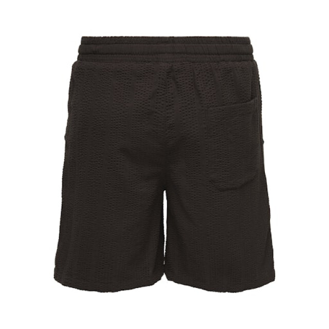 Only & Sons onscruz seersucker jogger shorts 22038002 black coffee 05413.882.0003 large