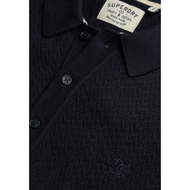 Superdry Knitted texture ss polo navy 5369.37.0014 large