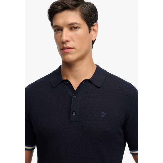 Superdry Knitted texture ss polo navy 5369.37.0014 large