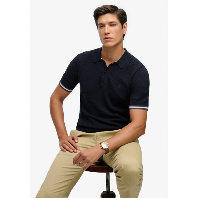 Superdry Knitted texture ss polo navy 5369.37.0014 large