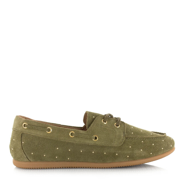 DWRS Label Latty small studs olive mocassins dames B11978-04 1233 large